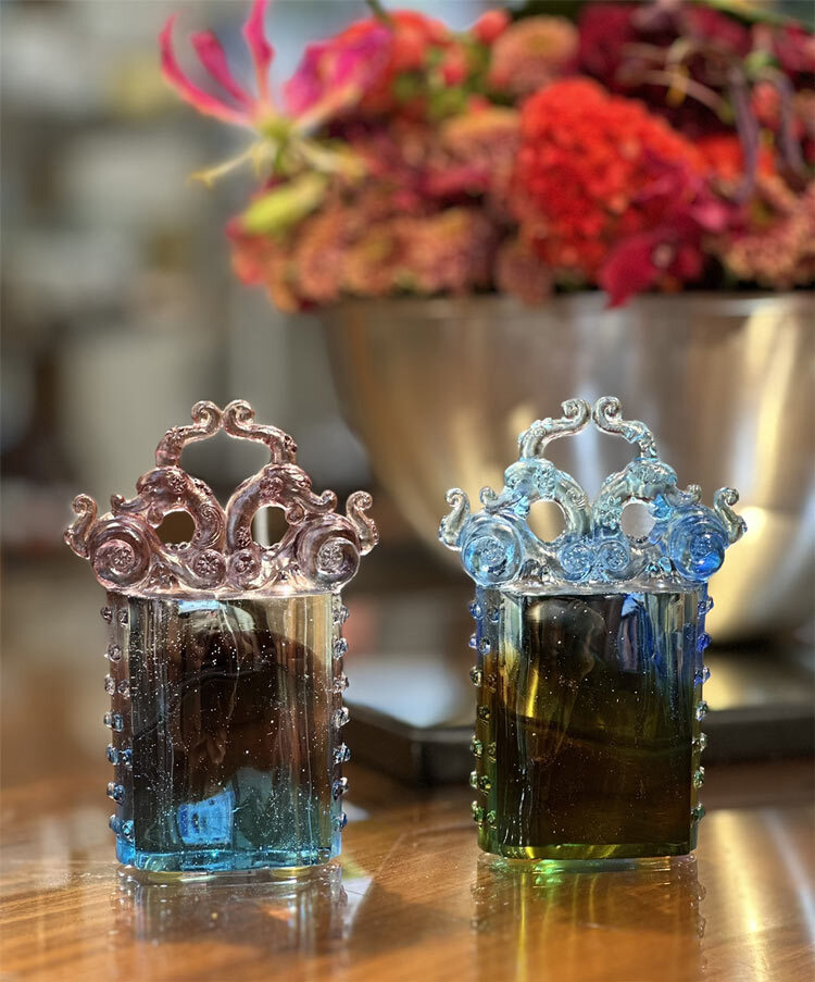 鹿港窯禮品館|居家開運琉璃擺飾  文鎮  雙龍