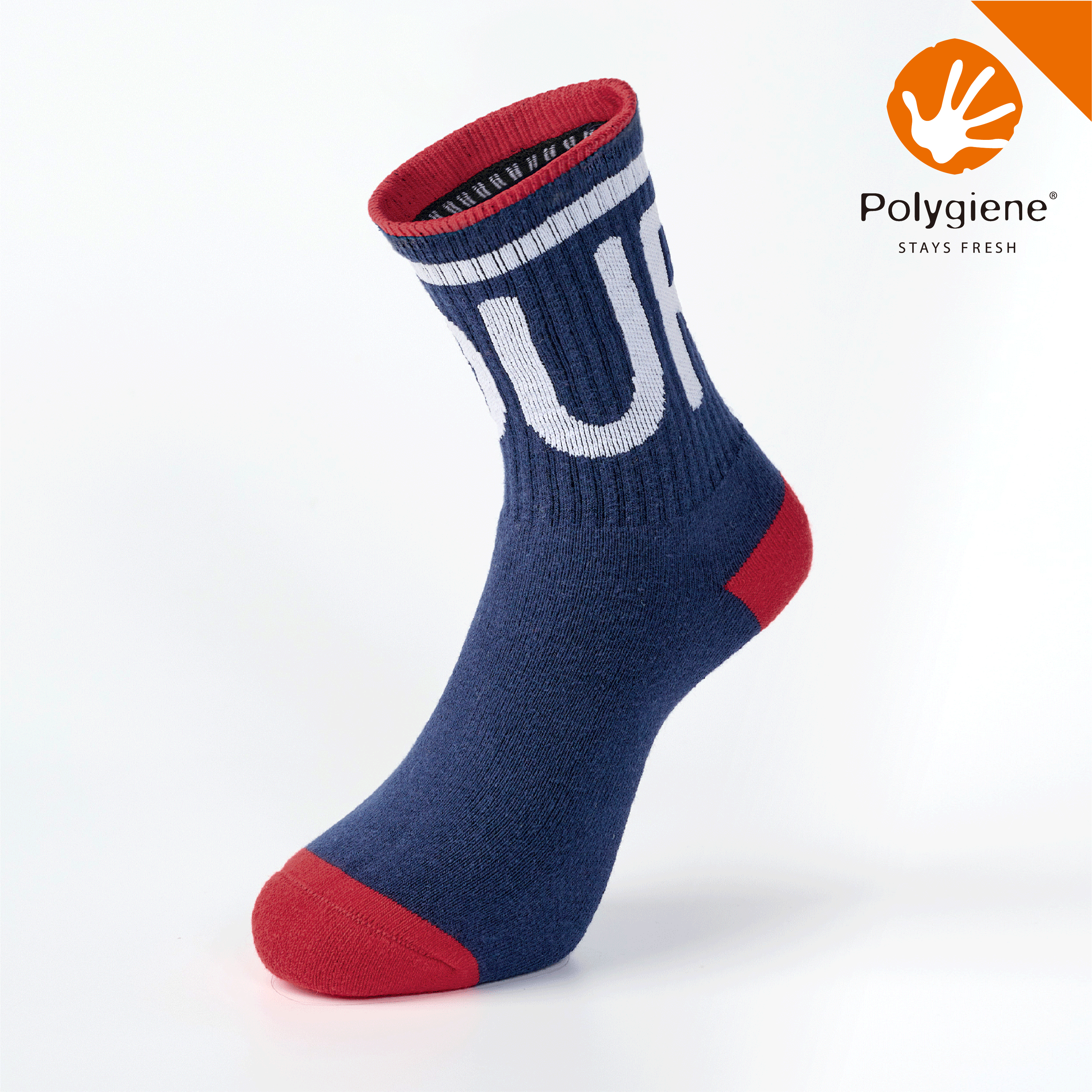 Your Tone抗菌運動中筒襪〈深藍〉