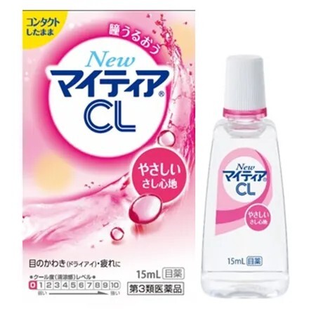 日本 千壽 Senju New Mytear CL 隱形眼鏡眼藥水 15ml｜乾眼保濕與日常用眼舒緩
