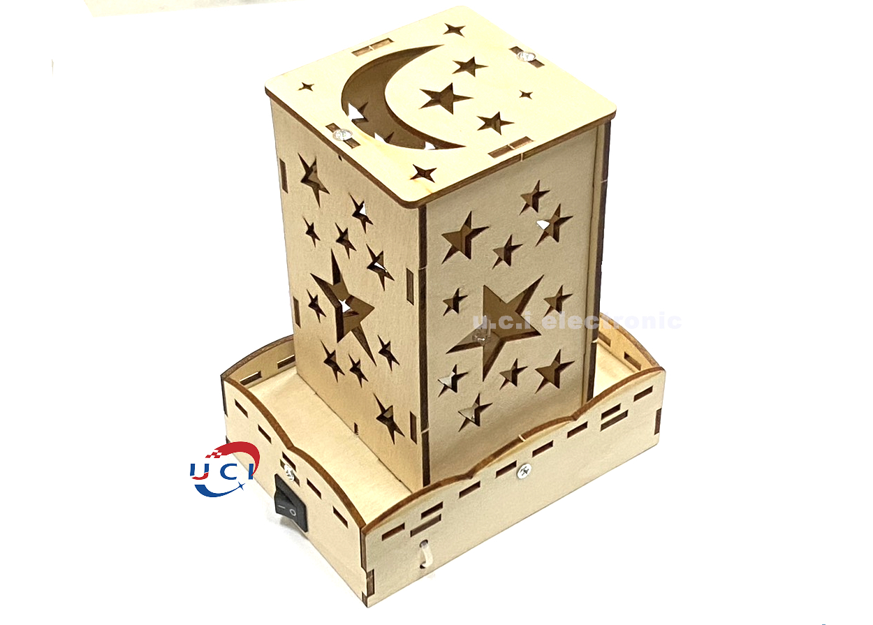 【UCI電子】(二X-3) DIY材料包 月亮星空燈 DIY炫彩月亮星星灯  科學實驗科技小製作