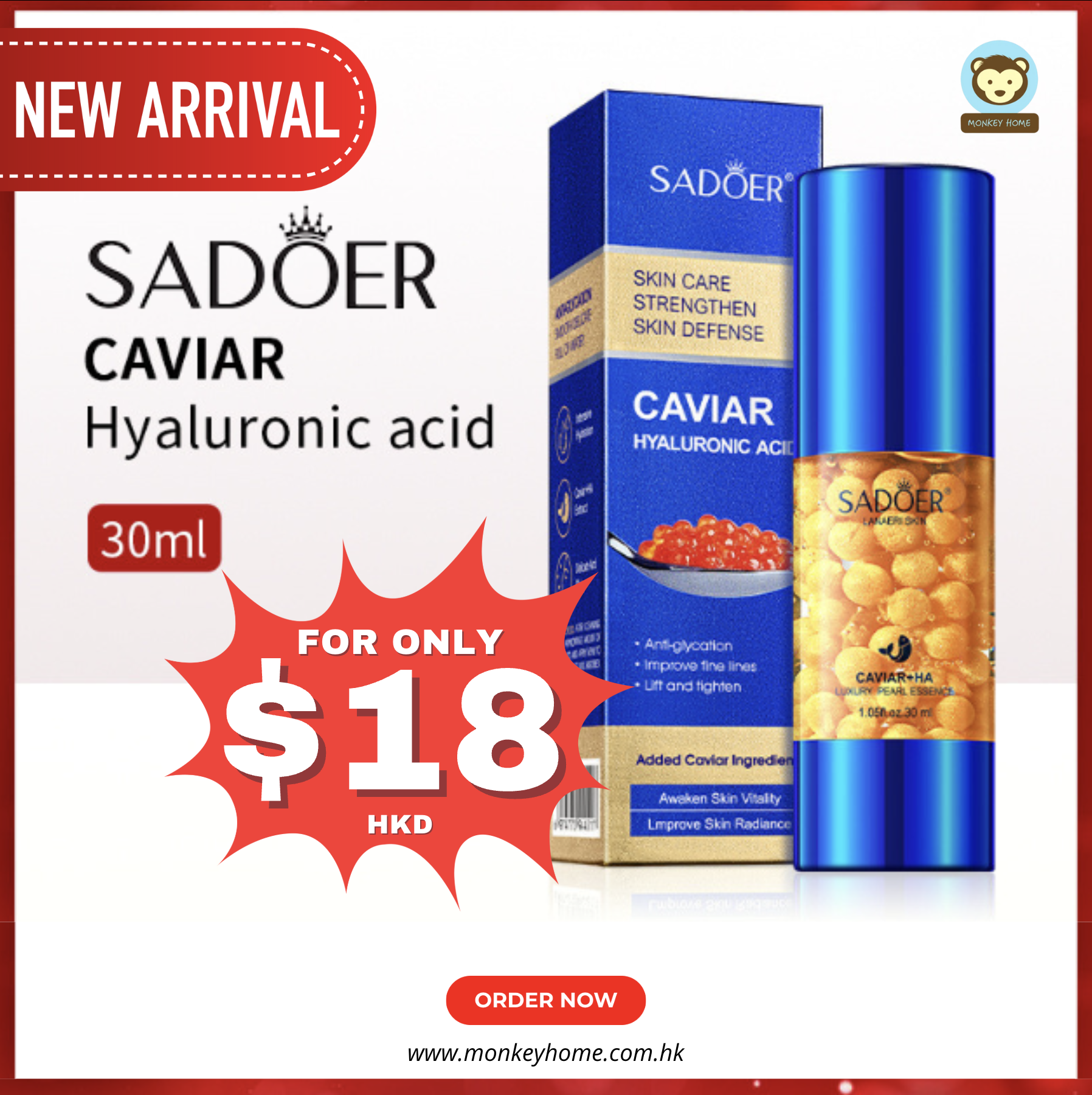 SADOER Caviar + Hyaluronic Acid Serum (30ml)