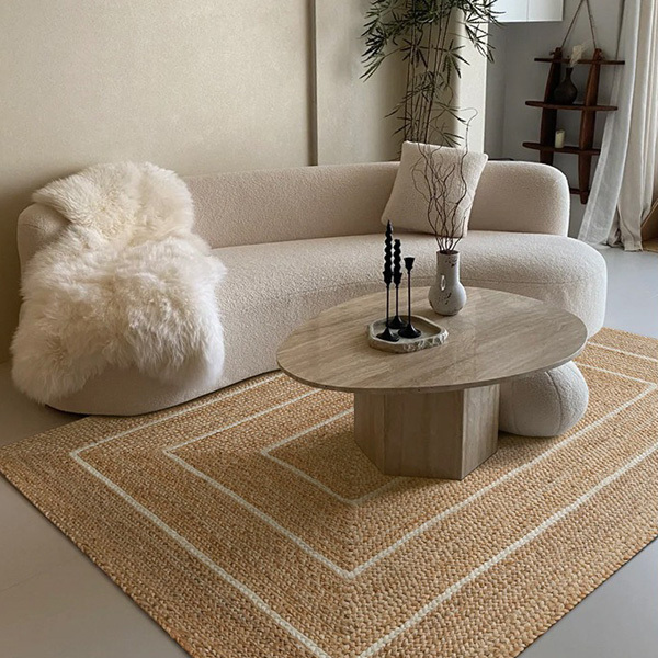 和風美學黃麻編織地毯