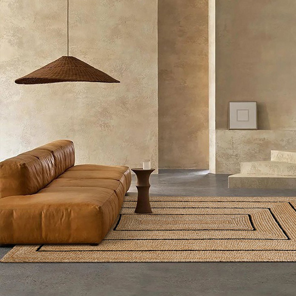 和風美學黃麻編織地毯