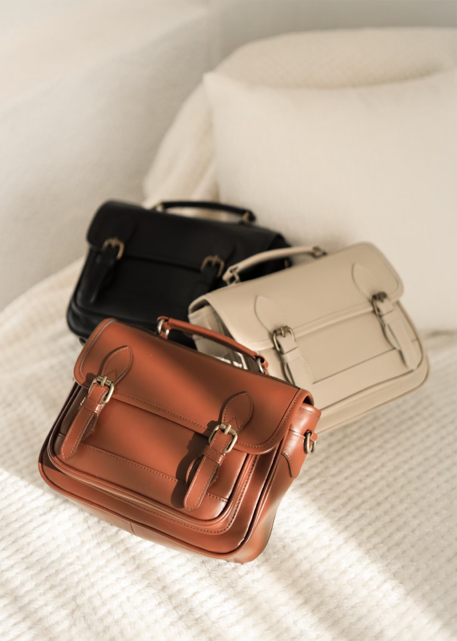 獨家訂製防潑水真皮|英倫風劍橋包雨天也優雅