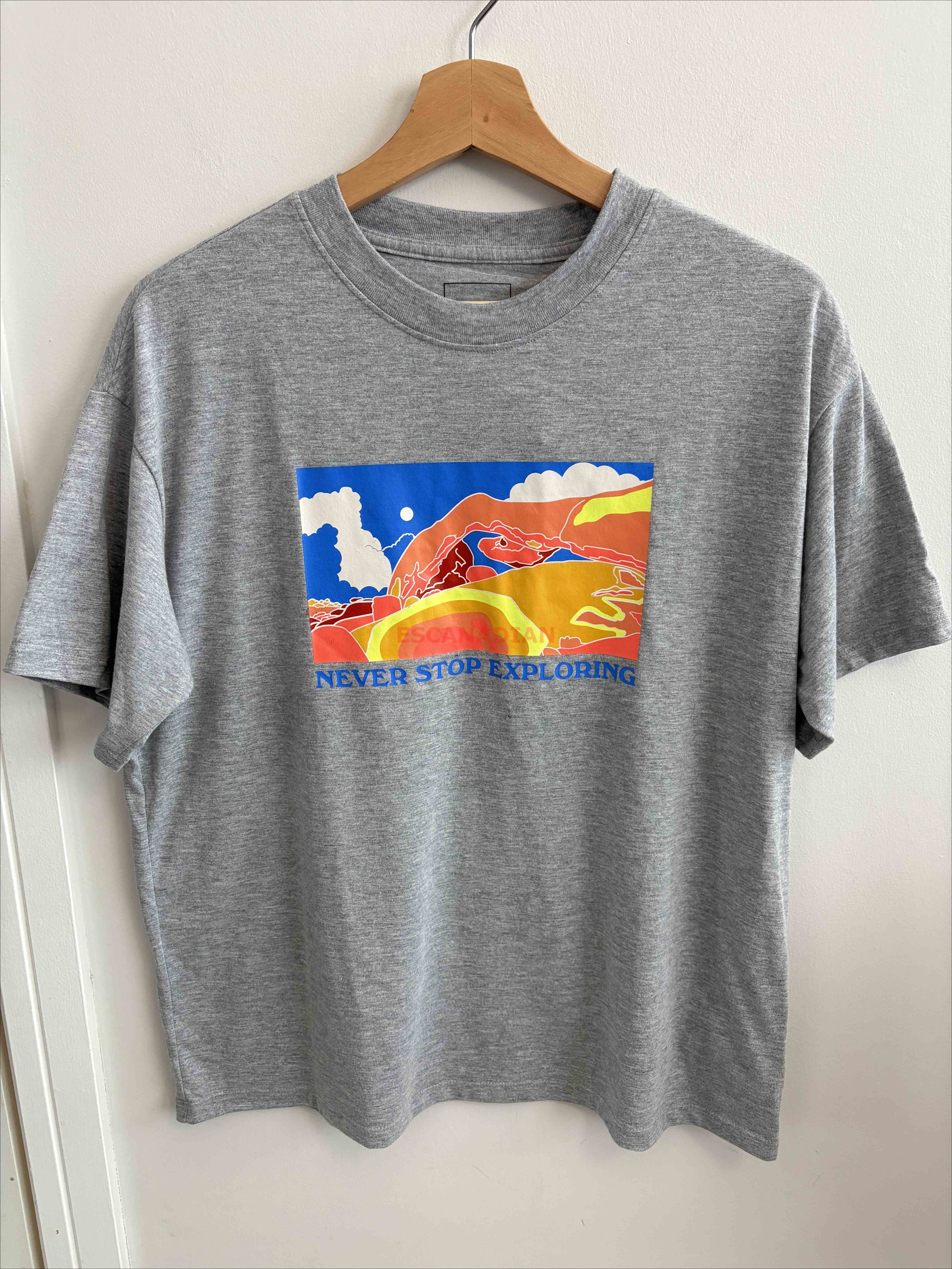 THE NORTH FACE 女大人 山脈塗鴉 短TEE