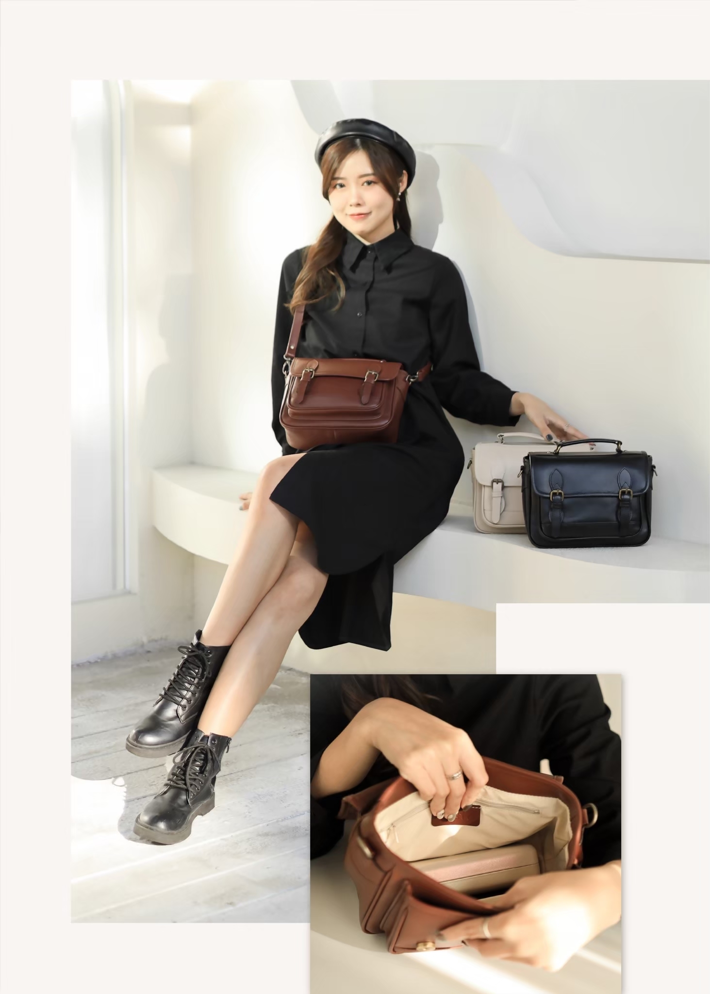 風格與功能並重|英倫包選用高級防潑水植鞣皮