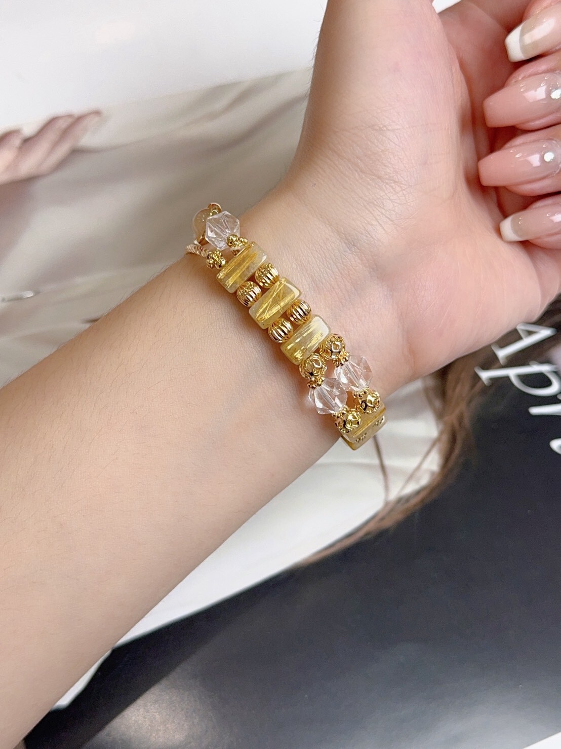 鈦晶/白水晶手排