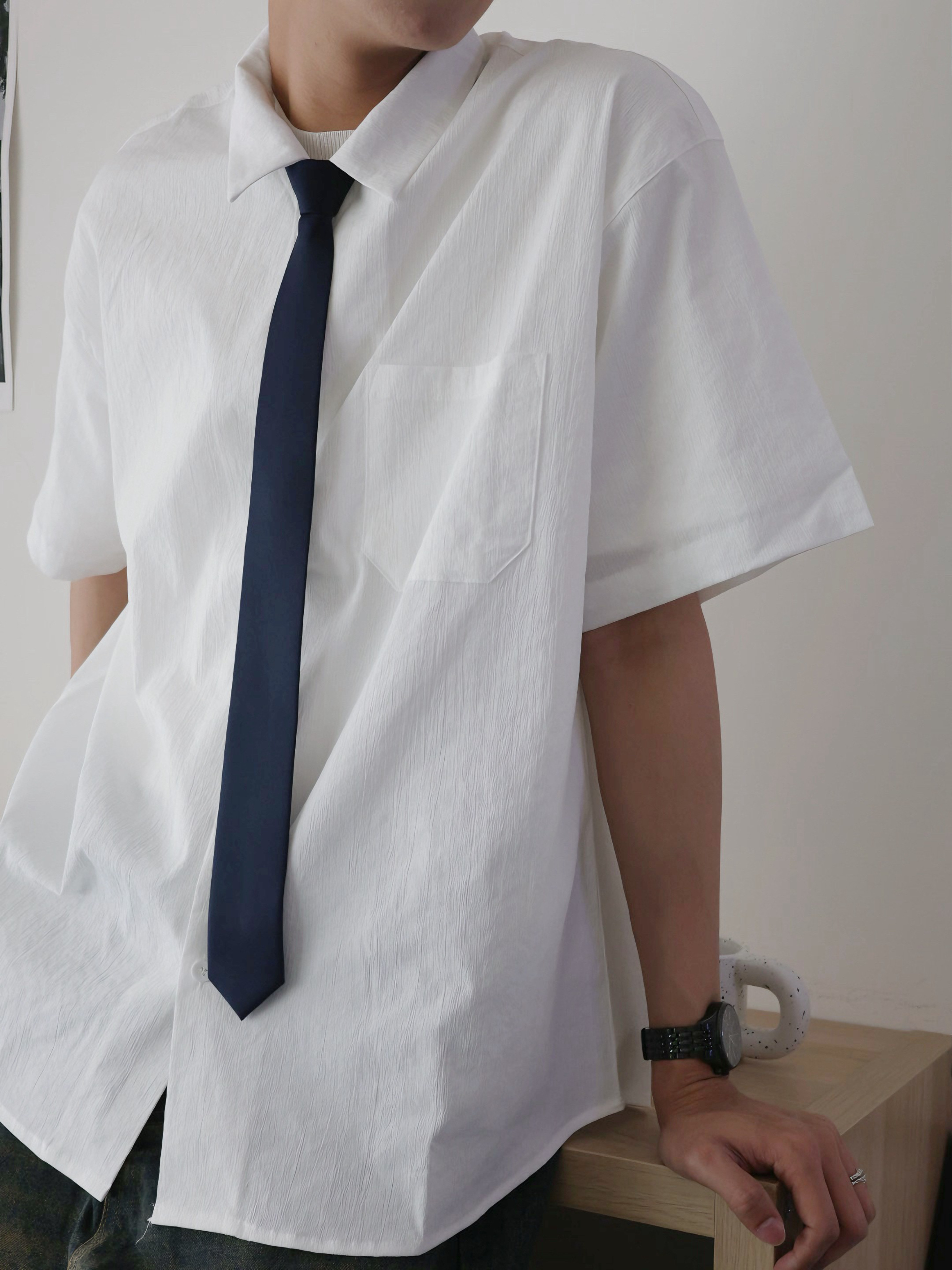 （現貨）韓系 免打結 素色領帶 學院風平頭領帶