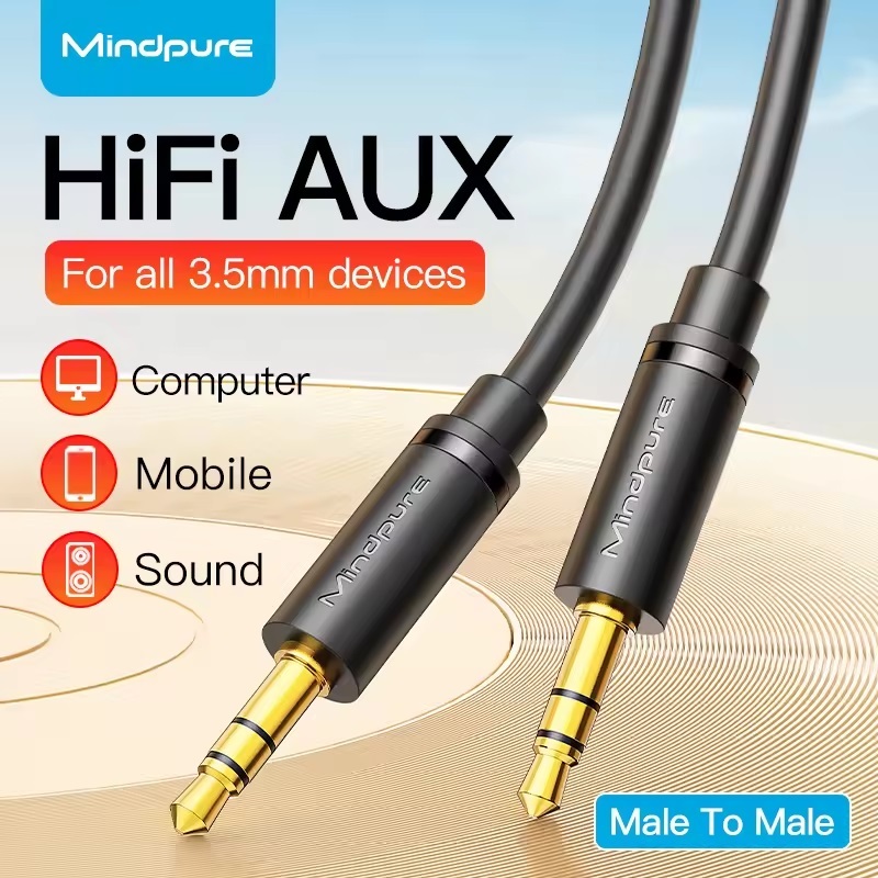 Mindpure 3.5mm AUX TRS 音頻線 公對公 (1.5m - 5m)