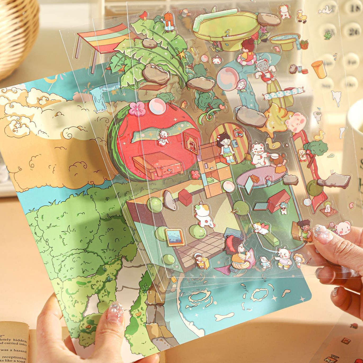 Xinyuyan Oversized Miniature Scene Stickers