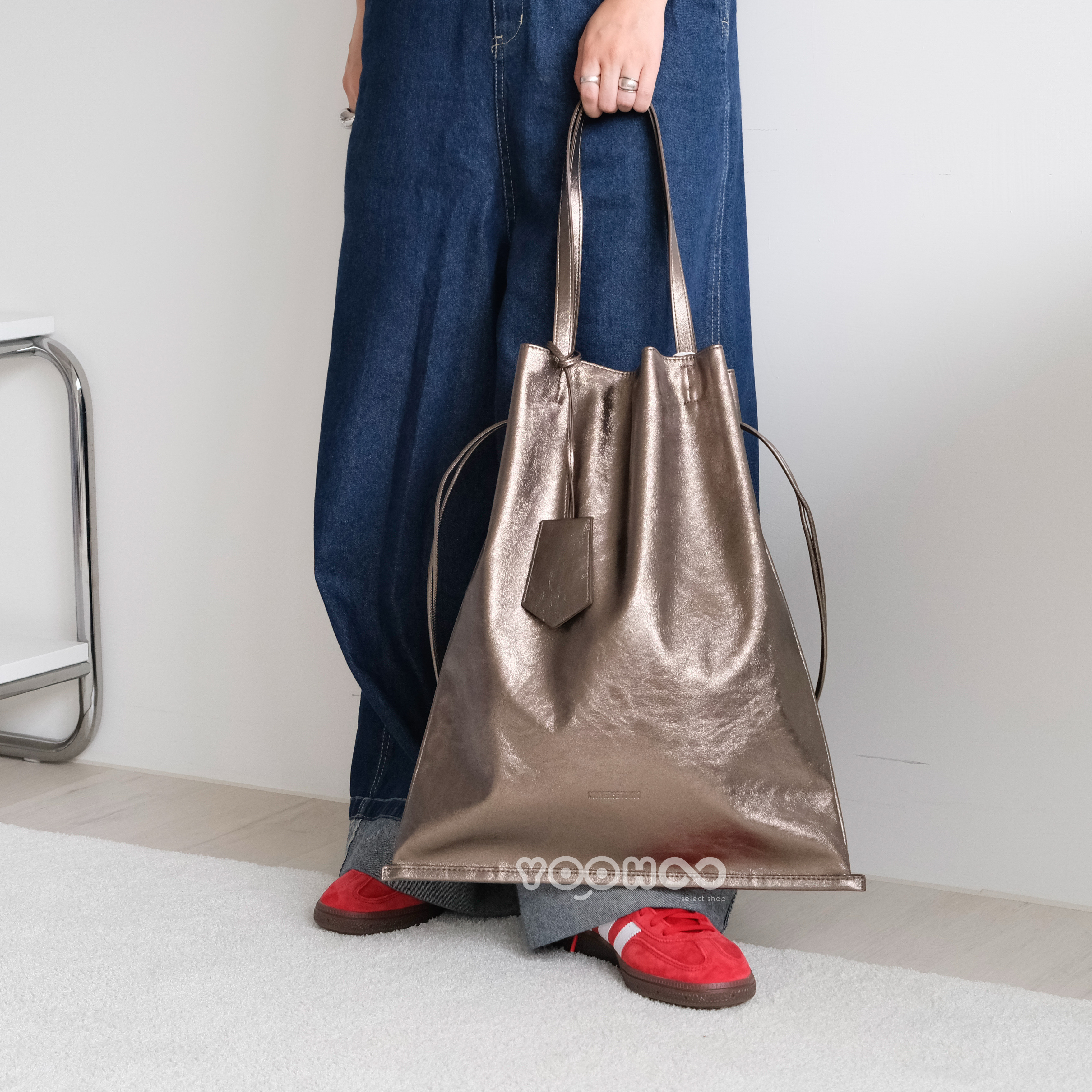 預購┃日本限定 CONVERSE TOKYO 皮革 復古 金屬色 托特包