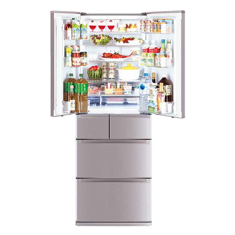 MITSUBISHI 三菱電機525L 美型鋼板系列變頻六門電冰箱(MR-JX53C-N-C玫瑰金)