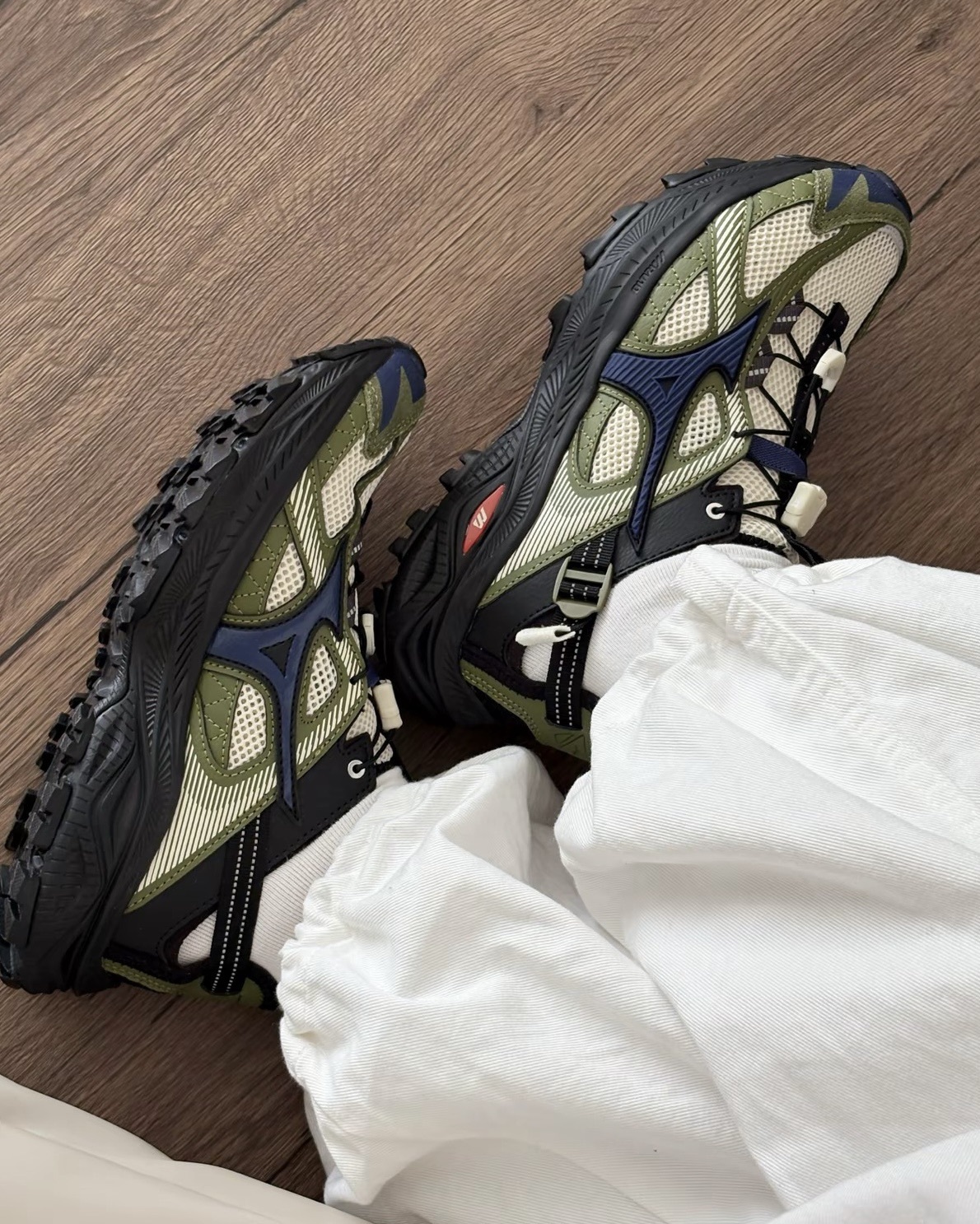 #代購 MIZUNO RACER TRAIL SE 美津濃 復古透氣 機能 溯溪鞋 D1GH241901 卡其藍綠