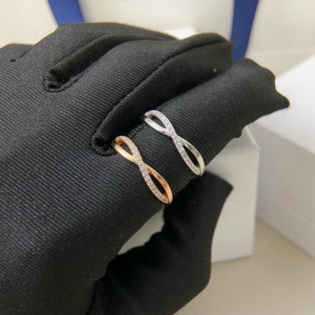 18k De”infinity無限交錯永恆高奢定製戒指