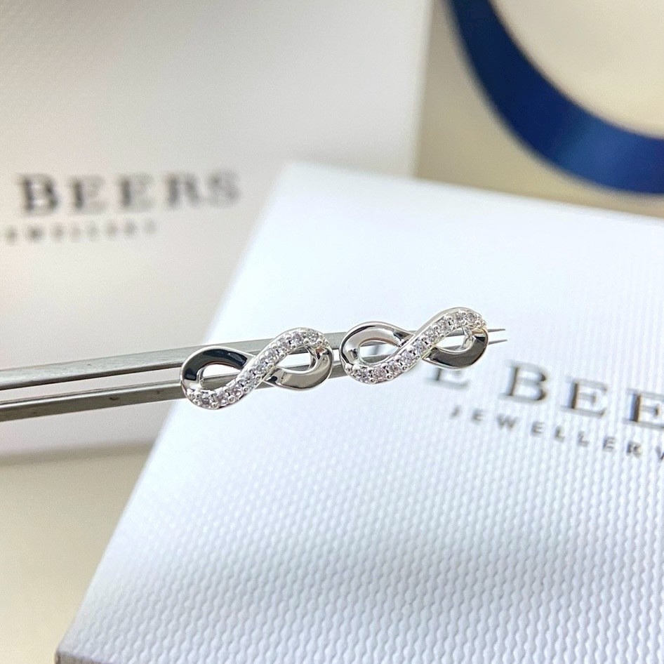 18k De”infinity無限交錯永恆高奢定製耳釘