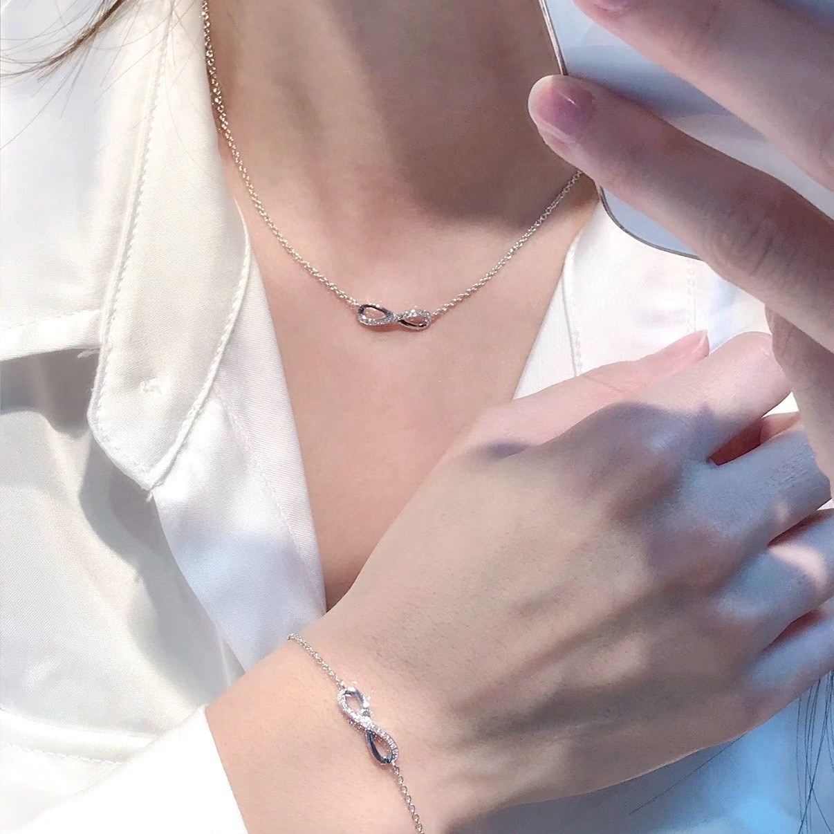 18k De”infinity無限交錯永恆高奢定製項鍊