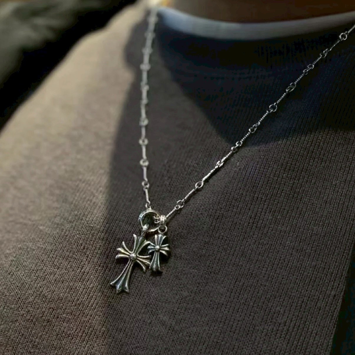 Chromehearts字母環雙十字高奢定製項鍊