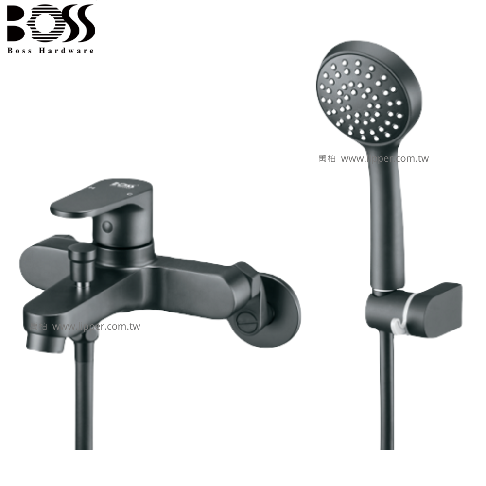 BOSS不鏽鋼沐浴龍頭(消光黑) 108066MB