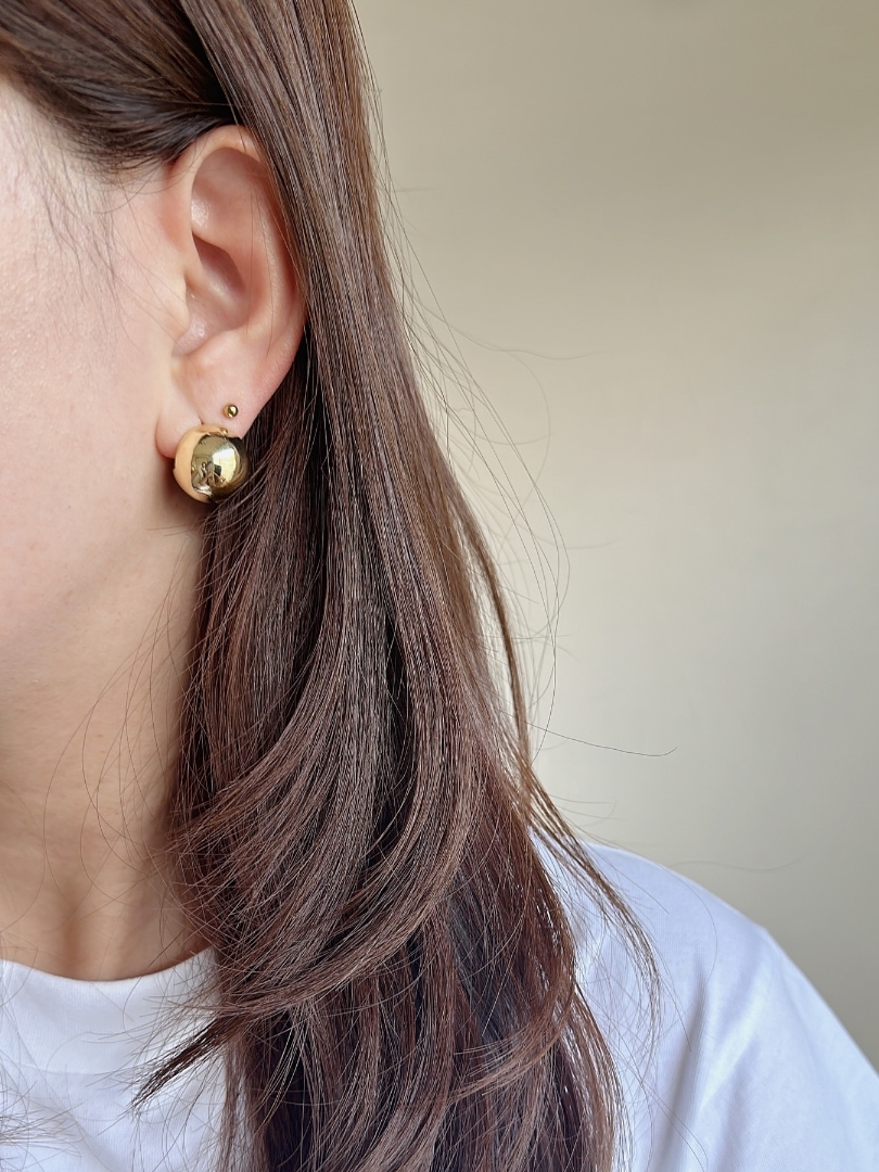 S925 big metal ball pierce