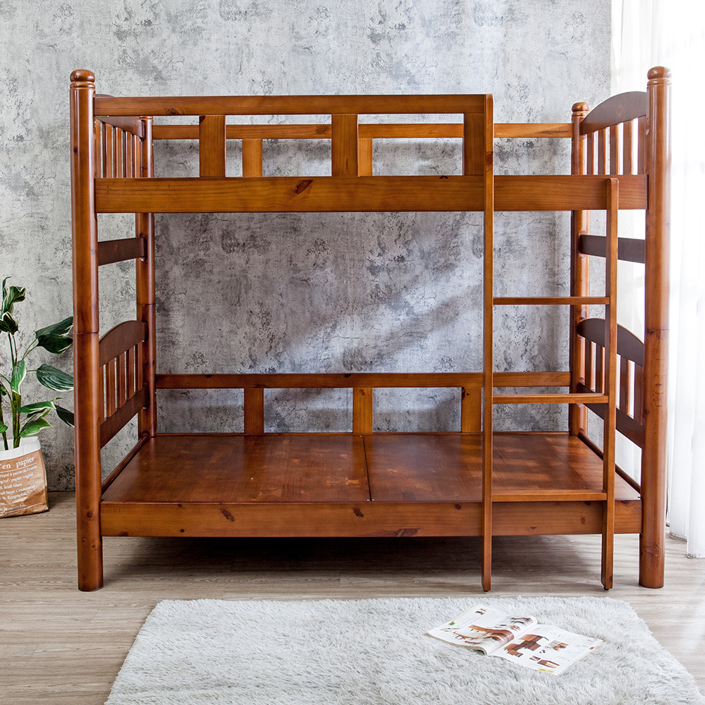 爾夫3.5尺單人實木雙層床架-圓柱款(不含床墊)