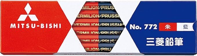 UNI三菱／紅藍色鉛筆