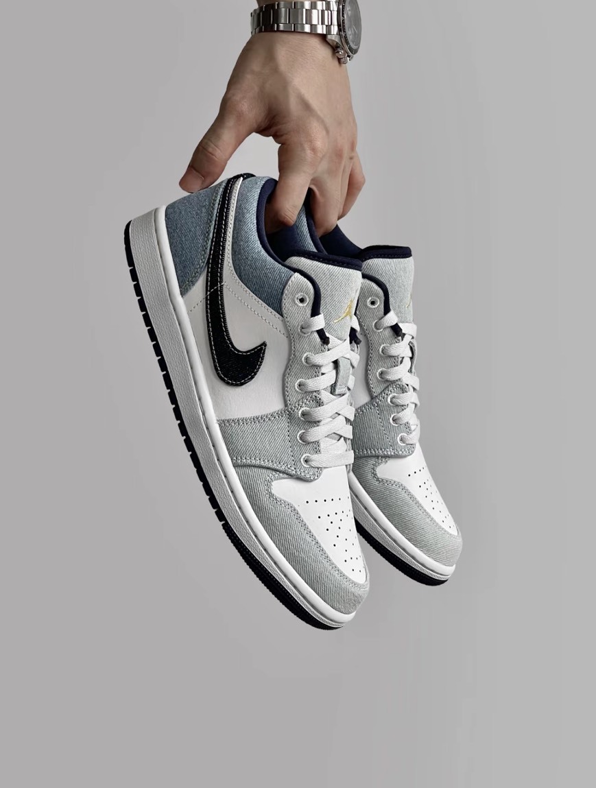 NIKE AIR JORDAN 1 LOW SE 'Denim' AJ1 牛仔藍 喬丹 拼接 低筒 休閒鞋 IH0648141