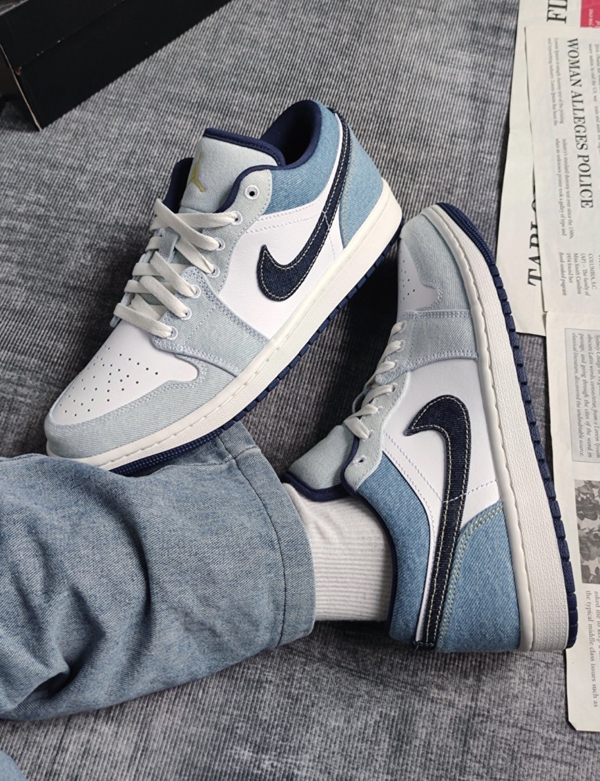 NIKE AIR JORDAN 1 LOW SE 'Denim' AJ1 牛仔藍 喬丹 拼接 低筒 休閒鞋 IH0648141