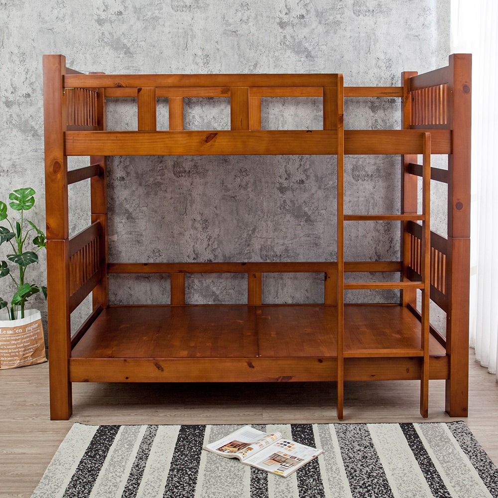 爾夫3.5尺單人實木雙層床架-方柱款(不含床墊)