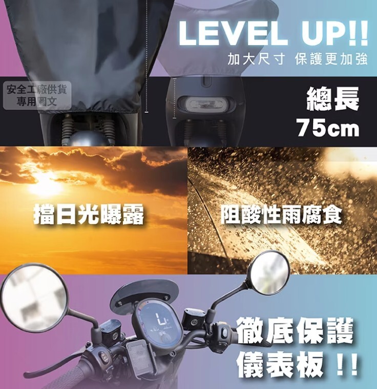 JAP YW-R25 加長型 機車龍頭防雨罩