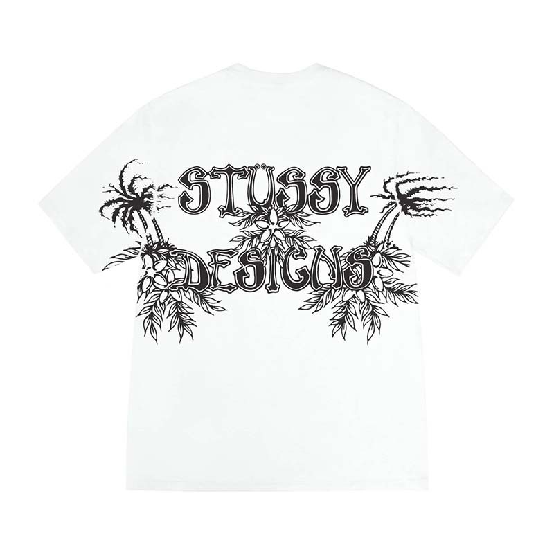 Stussy Wes Palms Tee Pigment Dyed Natural 短袖 白色 1905151-NL [台灣現貨]