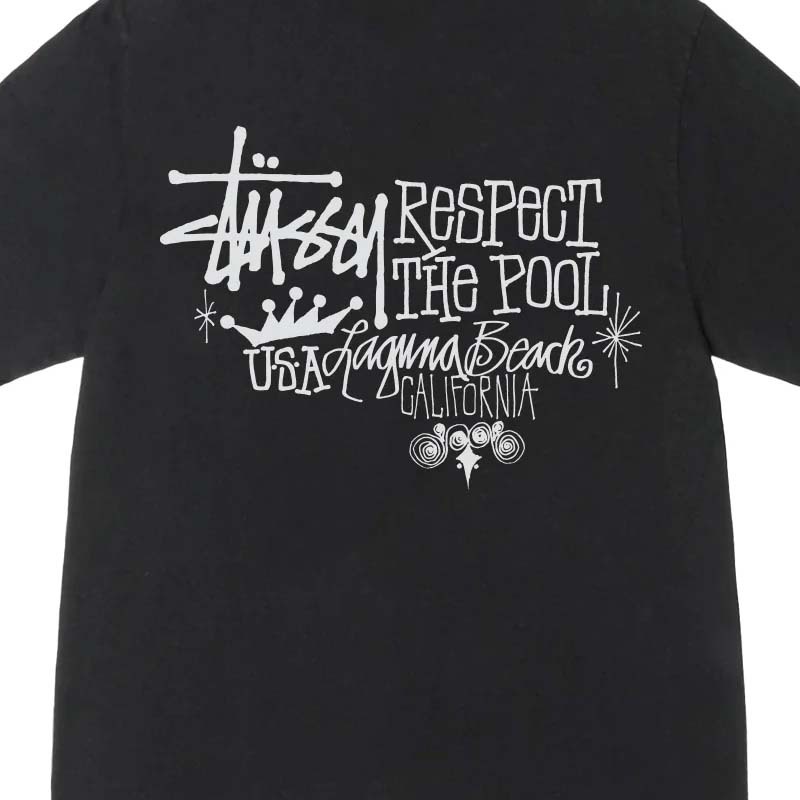 Stussy Respect The Pool Tee Pigment Dyed Black 短袖黑色19