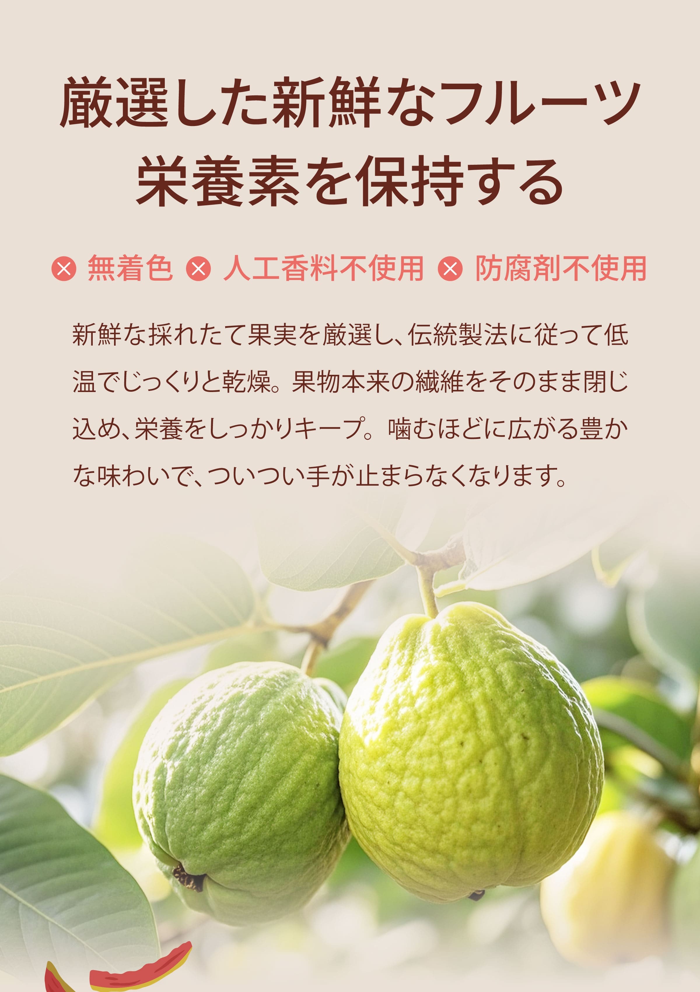 ドライフルーツのメリット