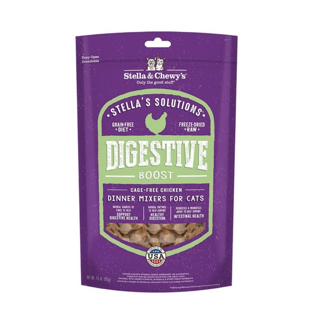 Stella & Chewys -美國貓糧 - 凍乾脫水粒 乾糧伴侶系列 有助消化系統 - 放養雞配方 7.5oz
