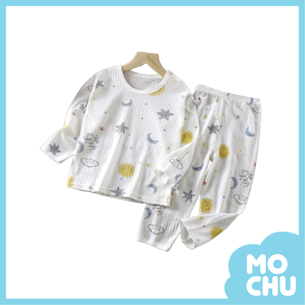 日月星辰長袖薄款家居套裝