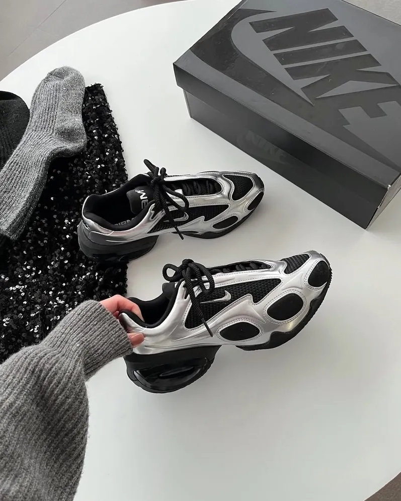 NIKE Air Max Muse Black and Metallic Silver 黑暗金屬感 黑銀 Y2K 科技感 FV1920001