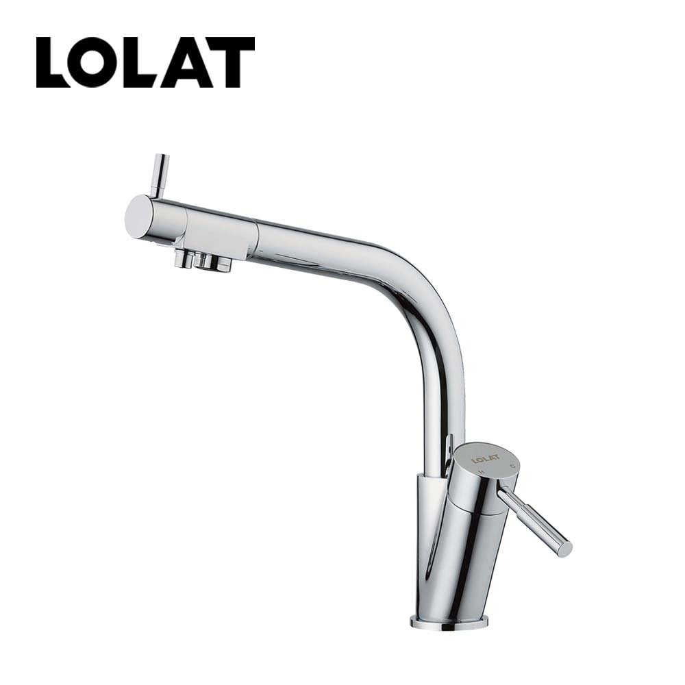 LOLAT無鉛RO廚房三用水龍頭-鉻色D5268LF