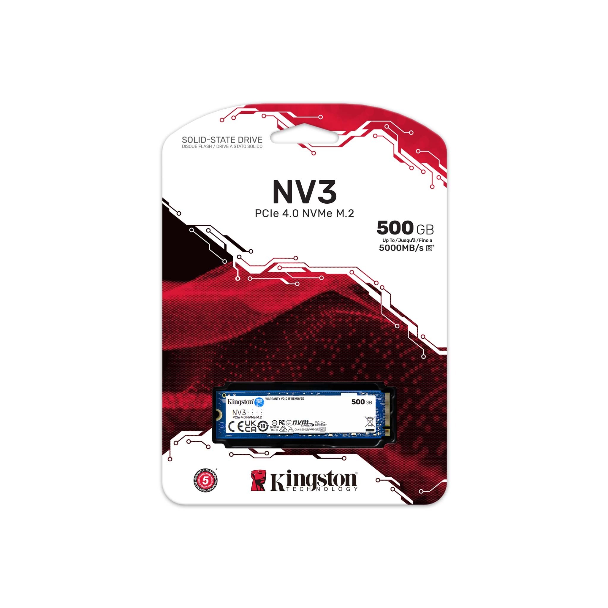 《限量》金士頓 NV3 500G M.2 NVMe PCIe Gen4 SSD 固態硬碟 SNV3S