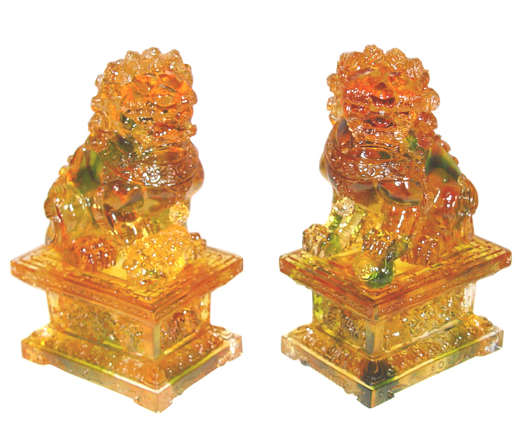 鹿港窯禮品館|琉璃-擺飾北京對獅