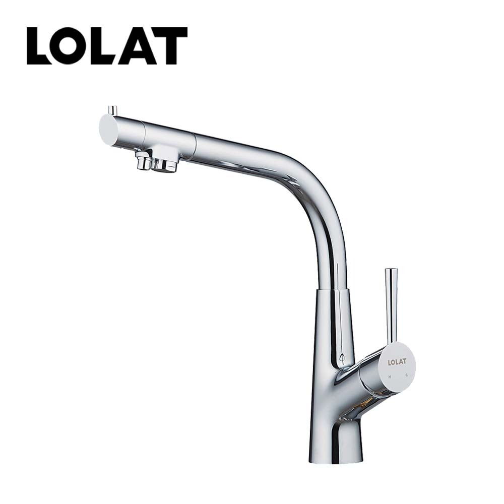 LOLAT無鉛RO廚房三用水龍頭-鉻色KRP2268LF