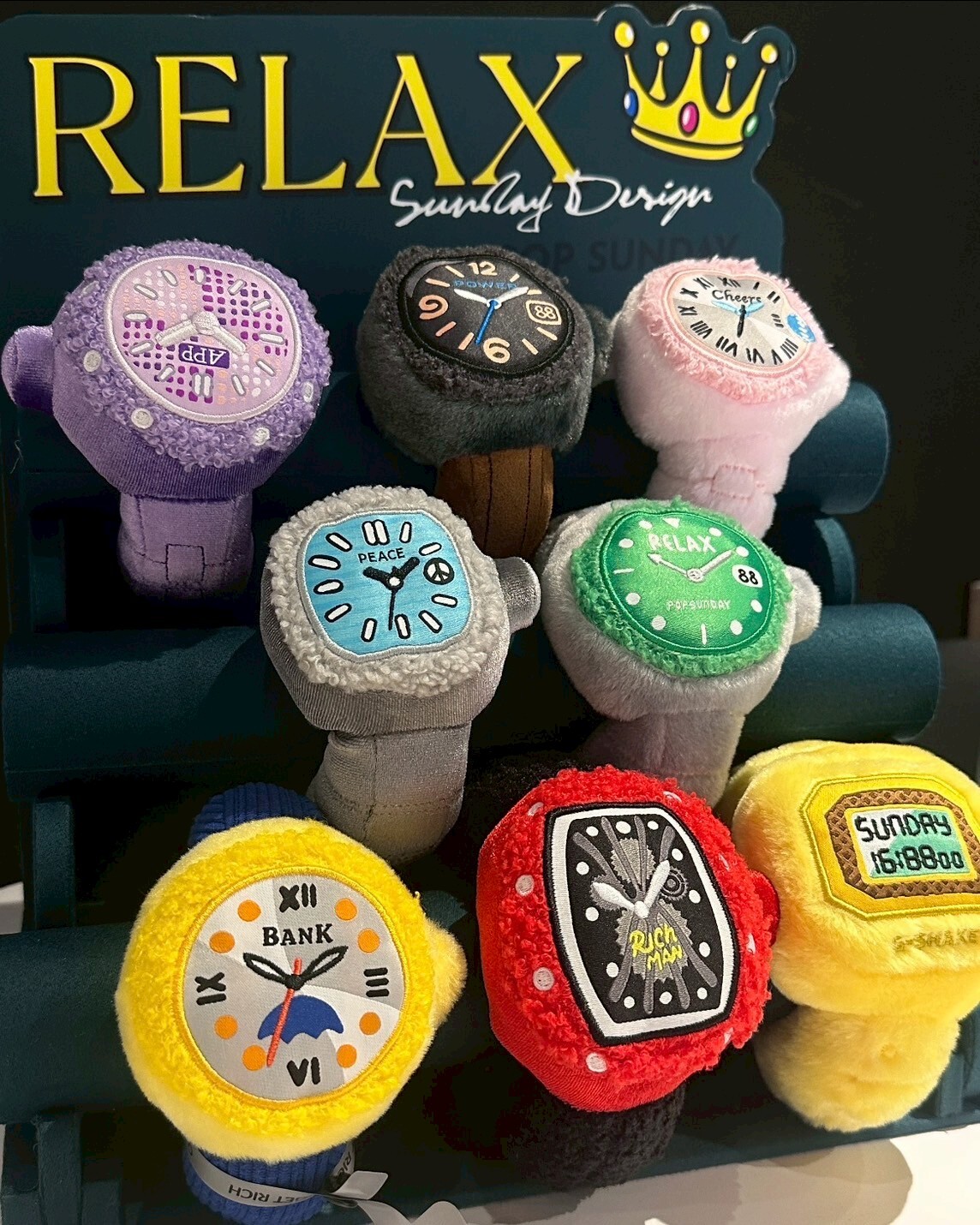 POP SUNNY x RELAX 勞力士 盲盒 手錶造型 毛絨 掛件