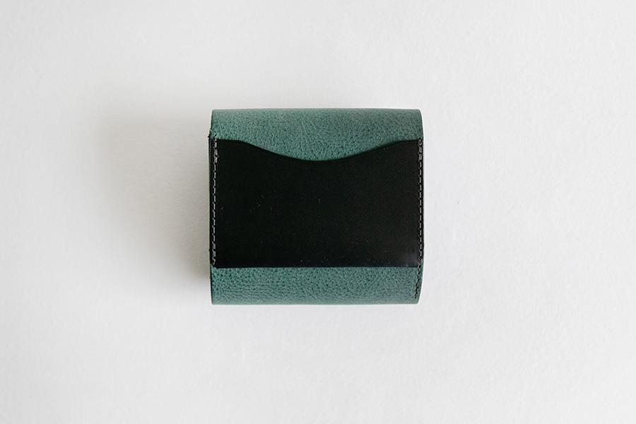 SAFUJI - 橫式迷你短夾 / 灰藍