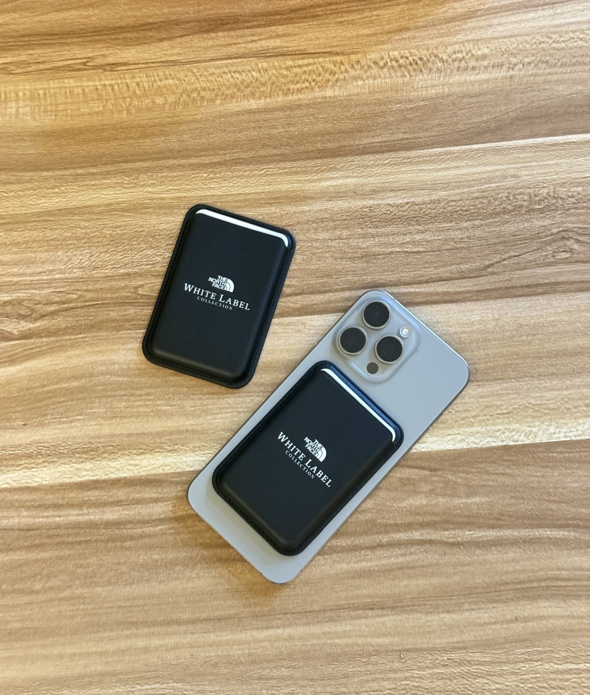 【現貨】韓國限定｜THE NORTH FACE 白標 磁吸手機卡套｜磁吸皮革卡夾