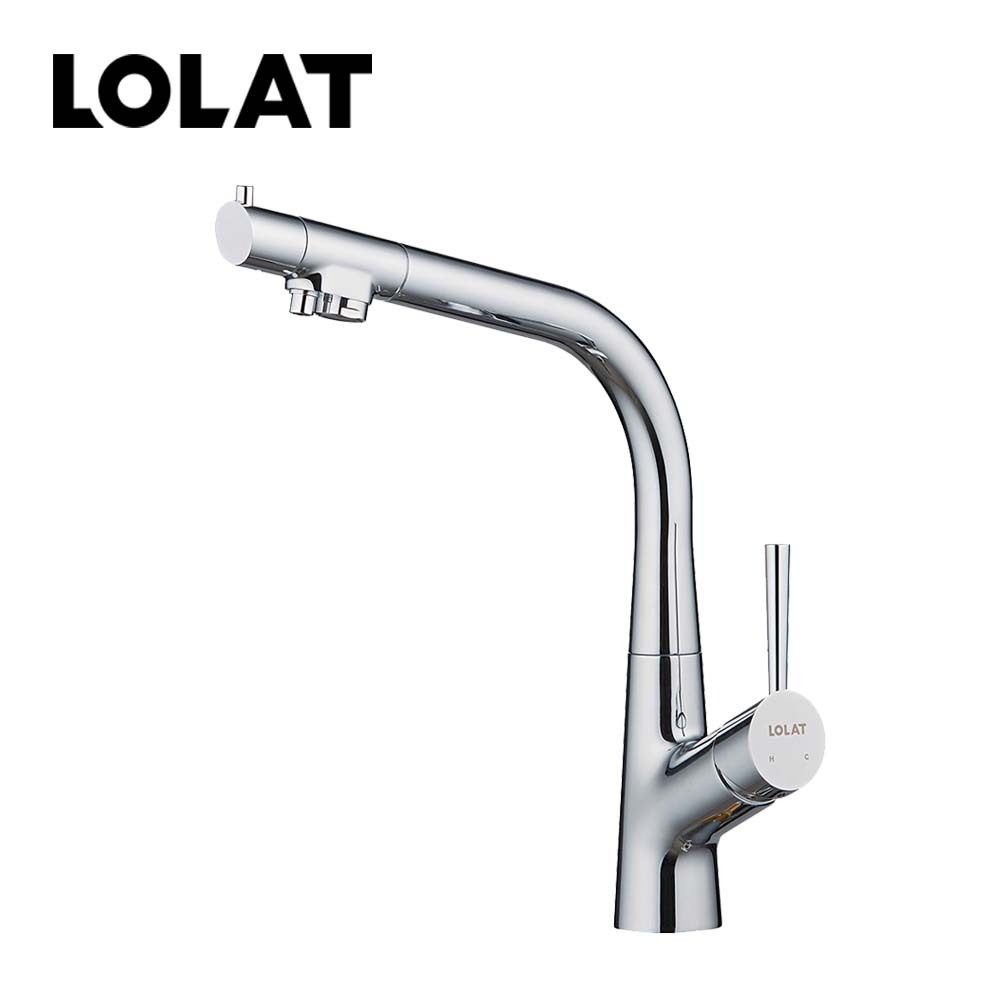 LOLAT無鉛RO廚房三用水龍頭-鉻色KRP2258LF