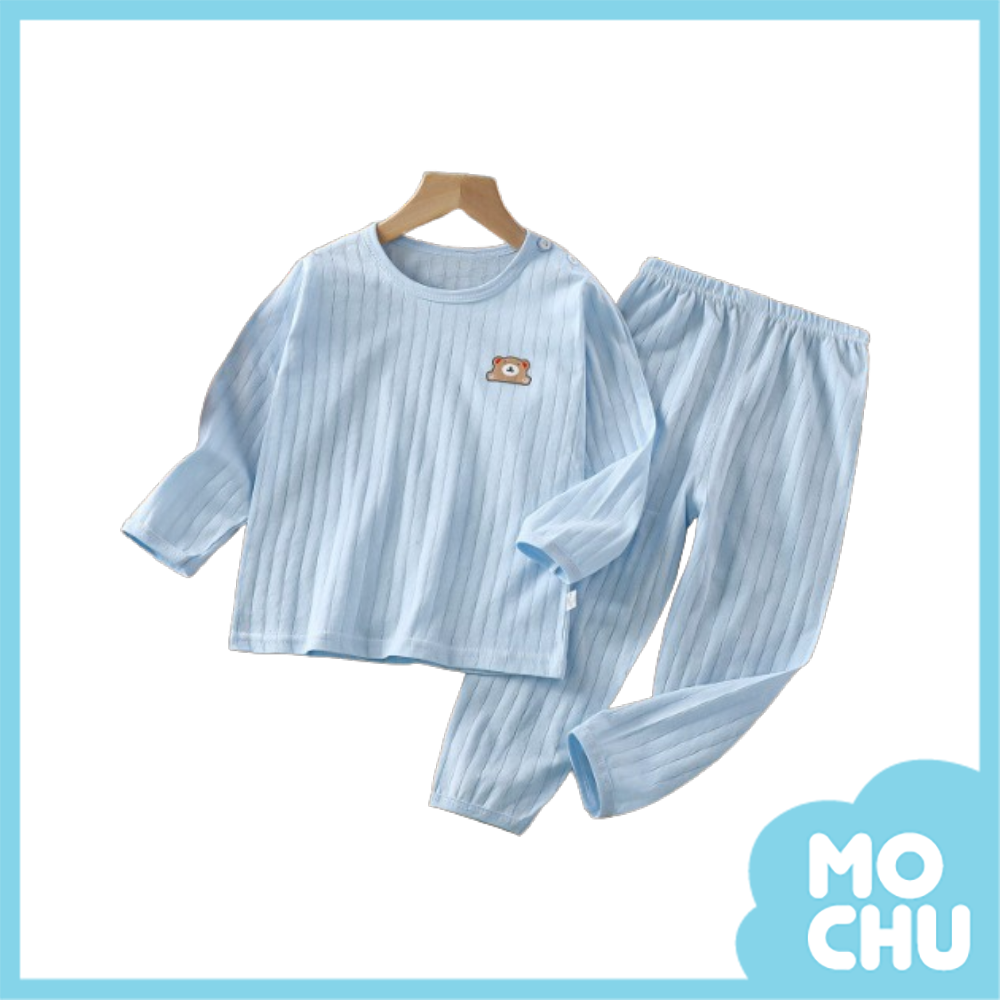 藍條條長袖薄款家居套裝