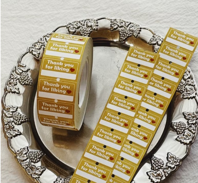 莫非是芝麻球．Thank you for liking 標籤機貼紙膠帶 <整捲/分裝>