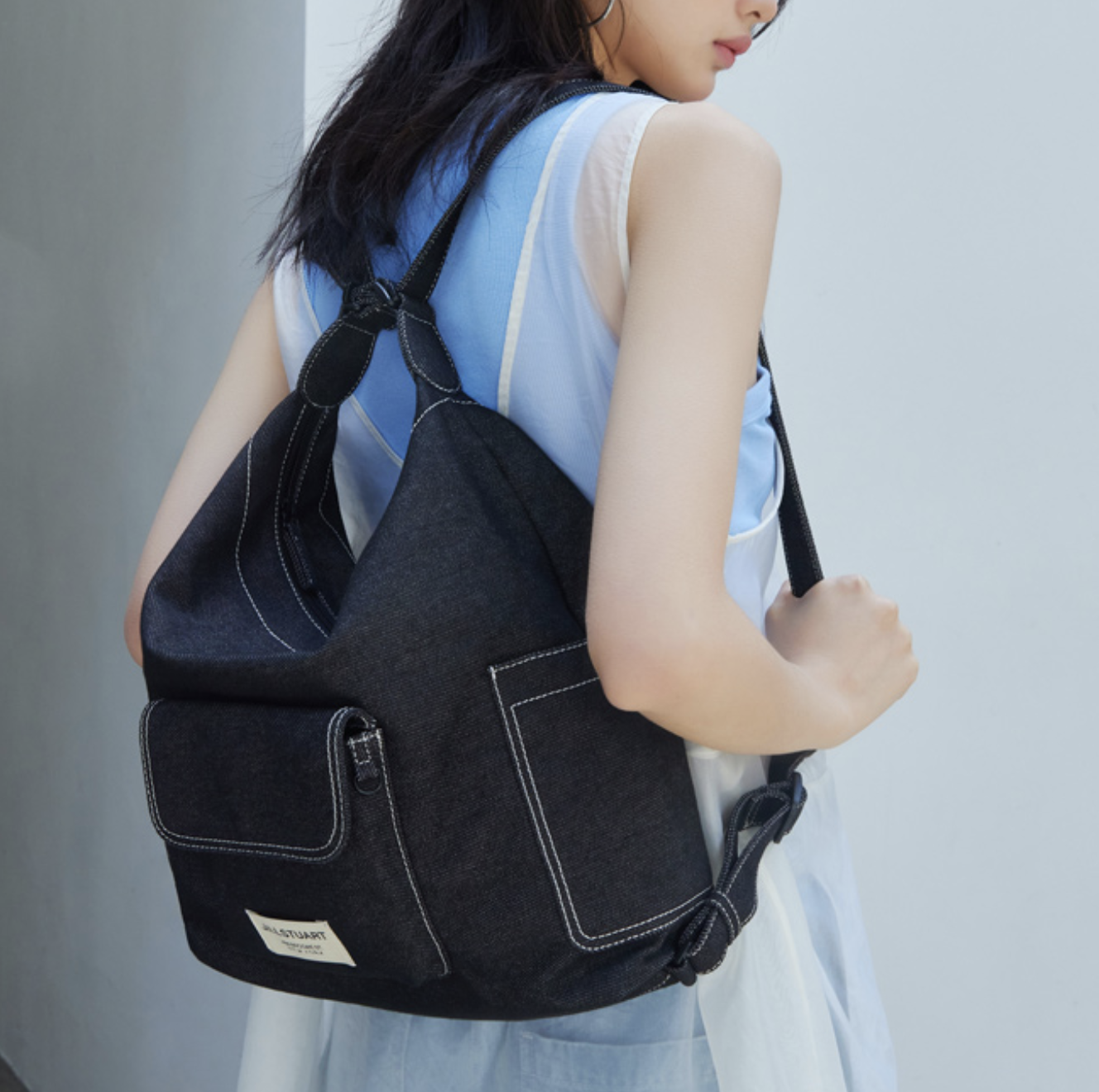 ☆JILLSTUART☆Stitch Hobo Shoulder Bag＆Backpack 兼用 韓国発 ❤️TIME SALE HKD755❤️ 韓國JillStuart Stitch Hobo Shoulder