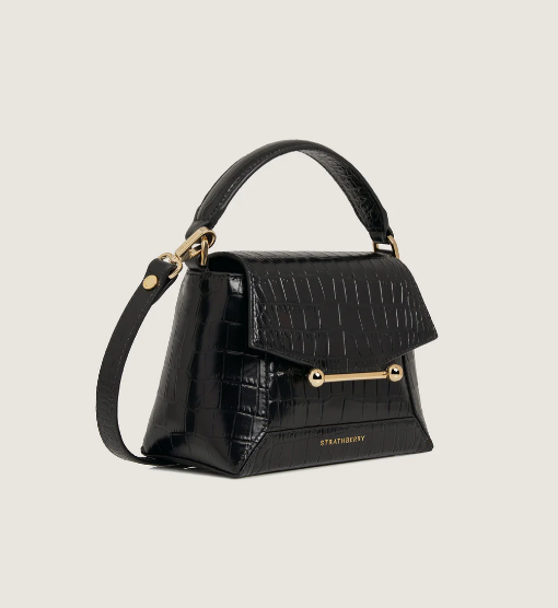 1SA0730-030 STRATHBERRY Mosaic Nano Croc Soft Embossed Croc Black #20251-169-684-100 (B-EU-E)