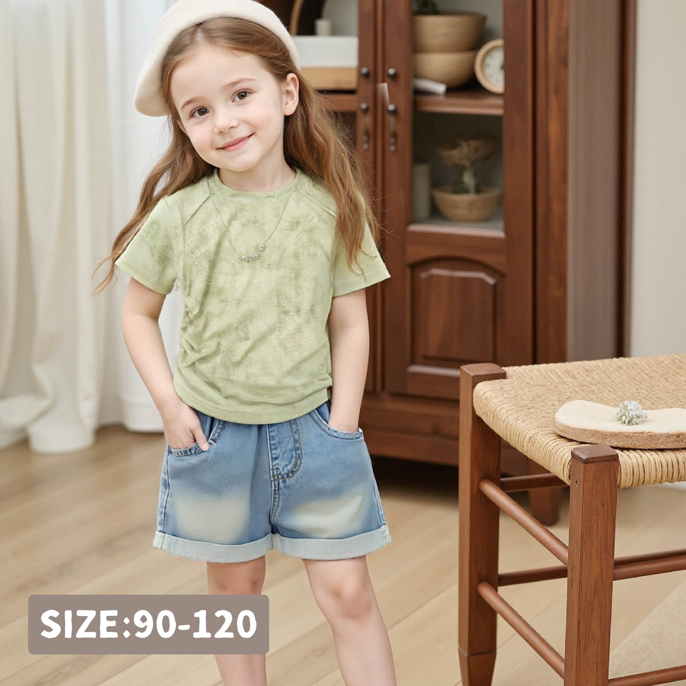 個性字母側鬆緊設計上衣＊二色(附裝飾項鍊) (H50947)