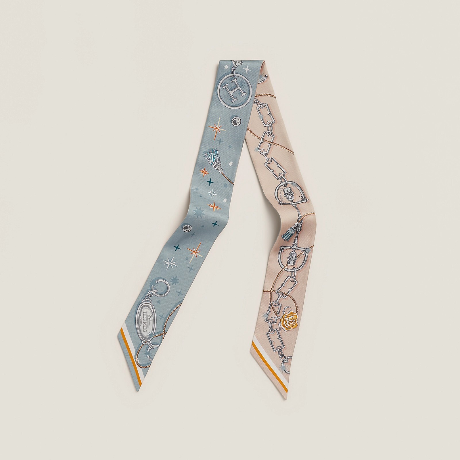 HERMES C'est la Fete Twilly bleu glacier / rose poudre / gris