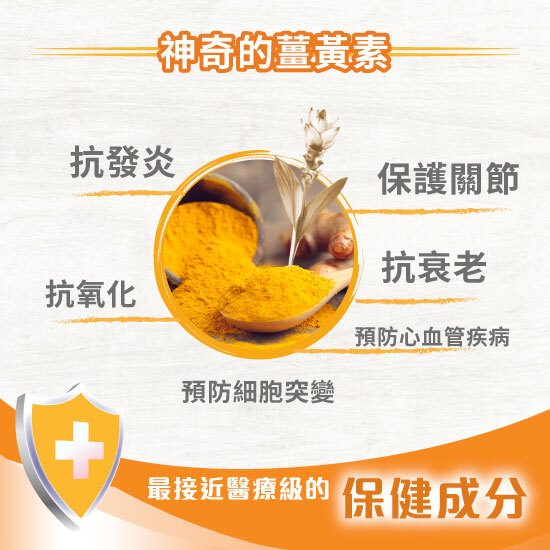 薑黃素是接近藥物級別的保健品